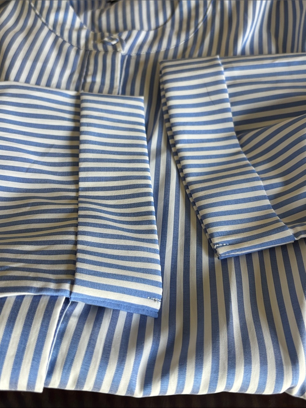 TUCKERNUCK Blue Stripe Royal Button Down Shirt Dress. Roomy Size Medium. EUC - Picture 11 of 12